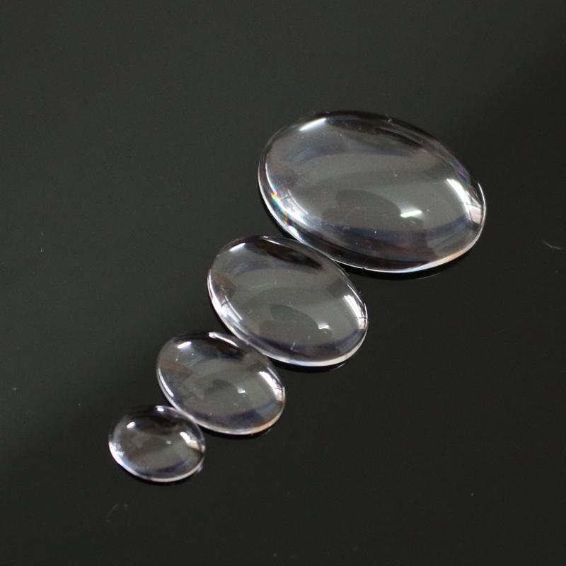 Wholesale Transparent clear Flat 25mm Round Glass Cabochons