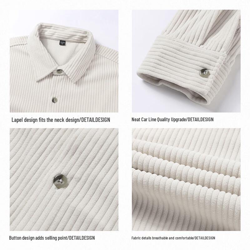 Jeanswest Men's Long Sleeve Striped Shirt Jacket