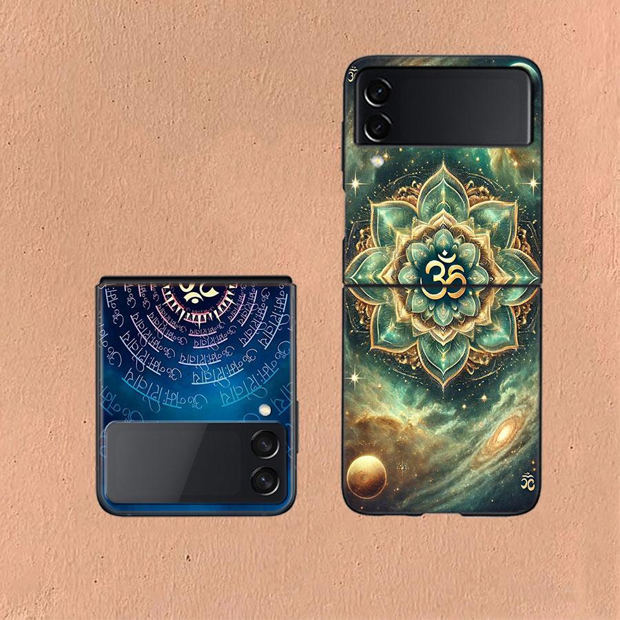 Om Symbol Meditation and Creativity Coque For Samsung Z Flip7 6 Galaxy Case Shockproof Z Flip5 Z Flip3 4 5G Hard Cover Phone TP