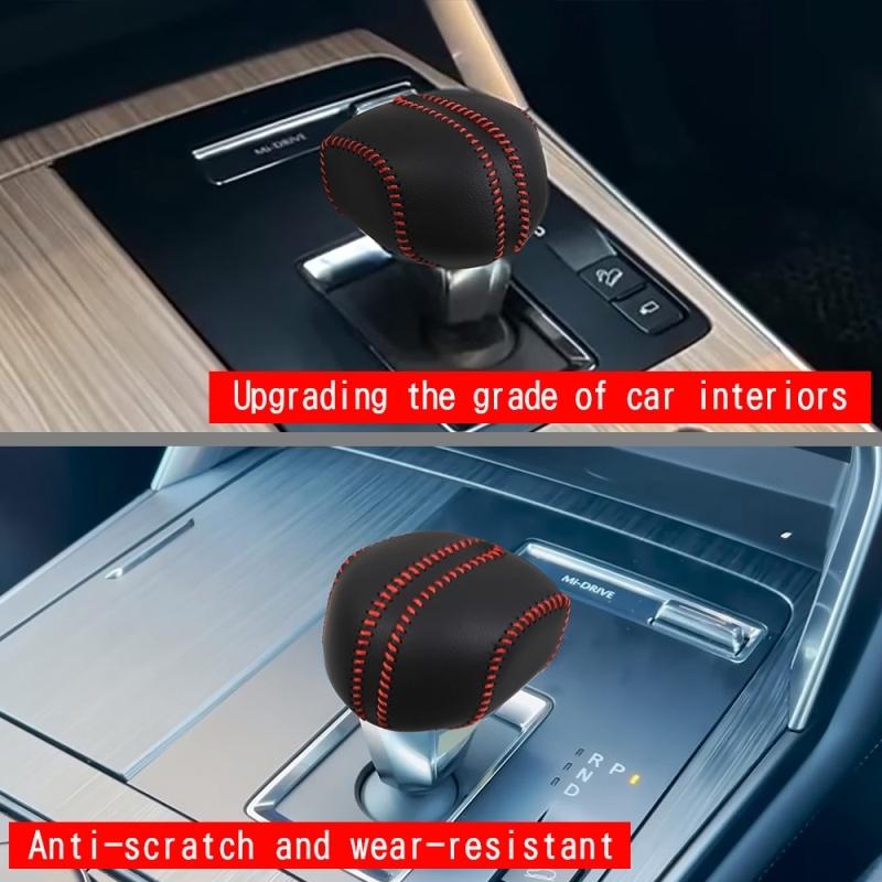 LHD RHD For Mazda CX-60 CX60 CX-80 CX 80 CX 90 -2024 Car leather gear Head Knob Gear Shift Collars Handbrake Grip Cover