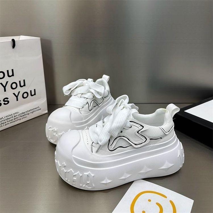 2026 autumn new ugly cute big head chic platform muffin shoes women's fashion versatile student sports and leisure shoes