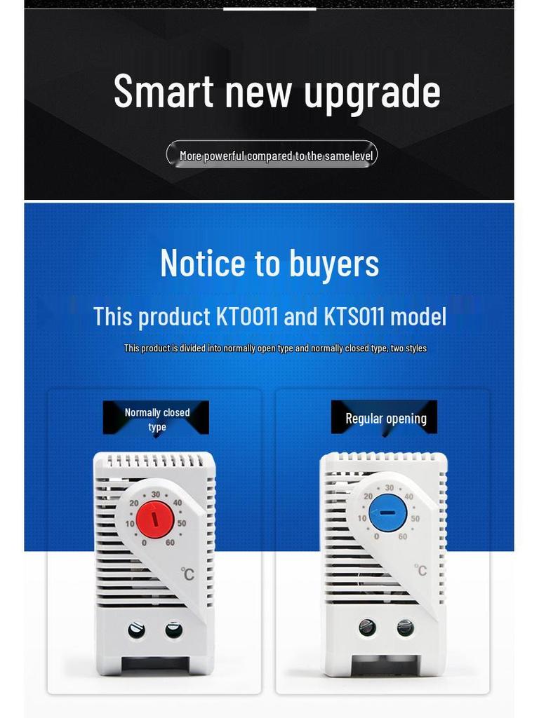 KTS011 Einstellbarer Lüfterthermostat Temperaturregler für Verteilerschrank