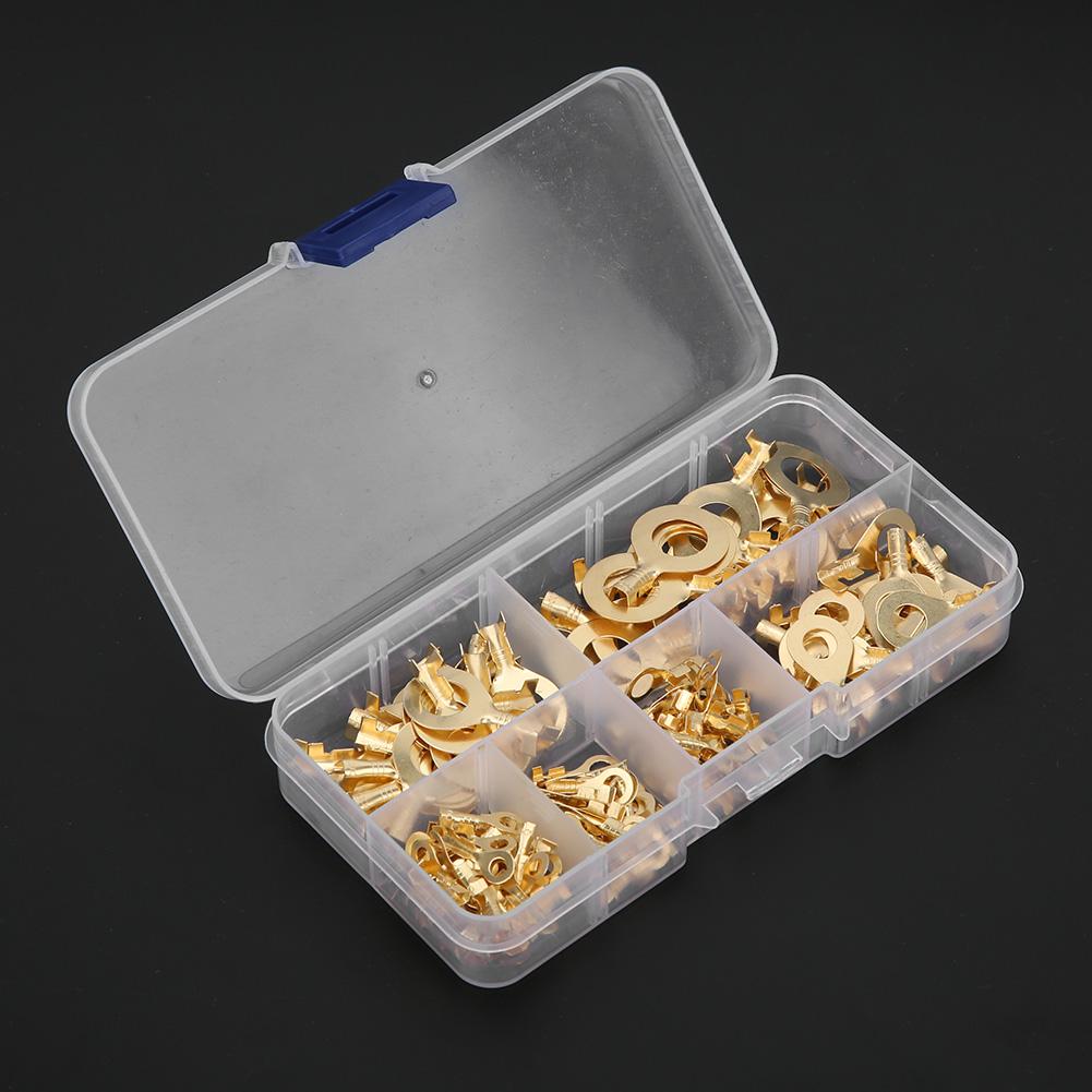 150 STÜCK Ringklemmen Messing Kabelverbinder Verdrahtungszubehör Elektrische Teile Schwer entflammbar