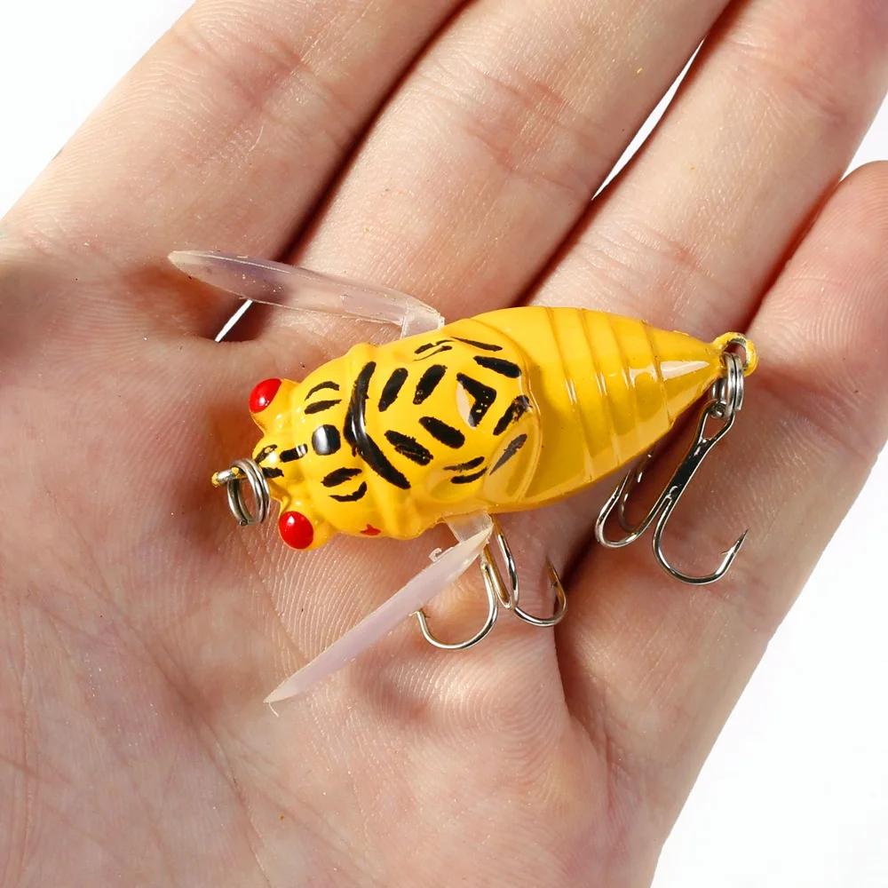 Cicada Imitation Soft Bait with Fluttering Wing Surface Lure for Bass Snakehead Topwater Fishing Topwater Popper for Freshwater Saltwater Fishing