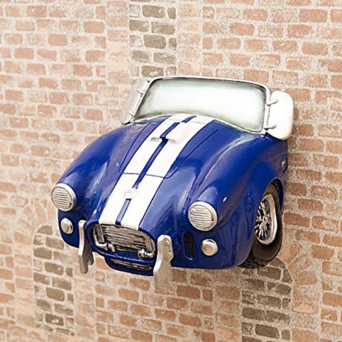 Akizuki Trading Paper Holder Cover Blue Car W20.5×D16×H14cm Oldies Toilet Paper Holder GA289