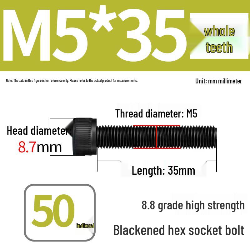 8.8 High-Strength Socket Head Cap Screw Bolt (M4-M20)