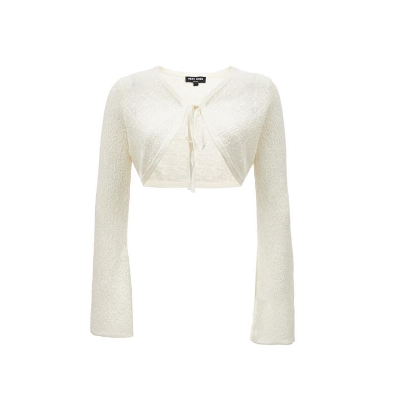 VEROMODA Women's Crochet Knit Short Cardigan