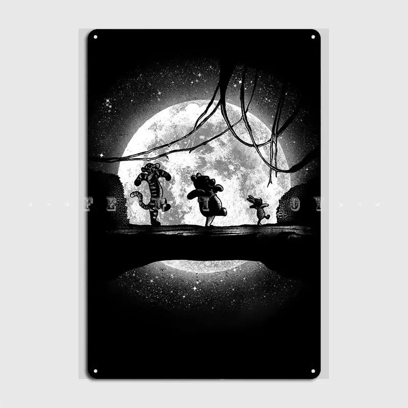 Moonlight Teddies Metal Sign Club Party Club Bar Classic Plaques Tin Sign Posters
