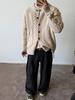 Men's Autumn Winter Retro Knit Sweater Coat - Casual & Trendy, Stand Collar