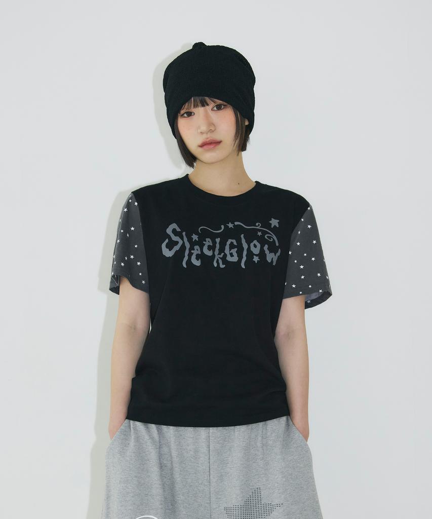Seulliggeullou Shooting Star Color Block T-Shirt [Black]