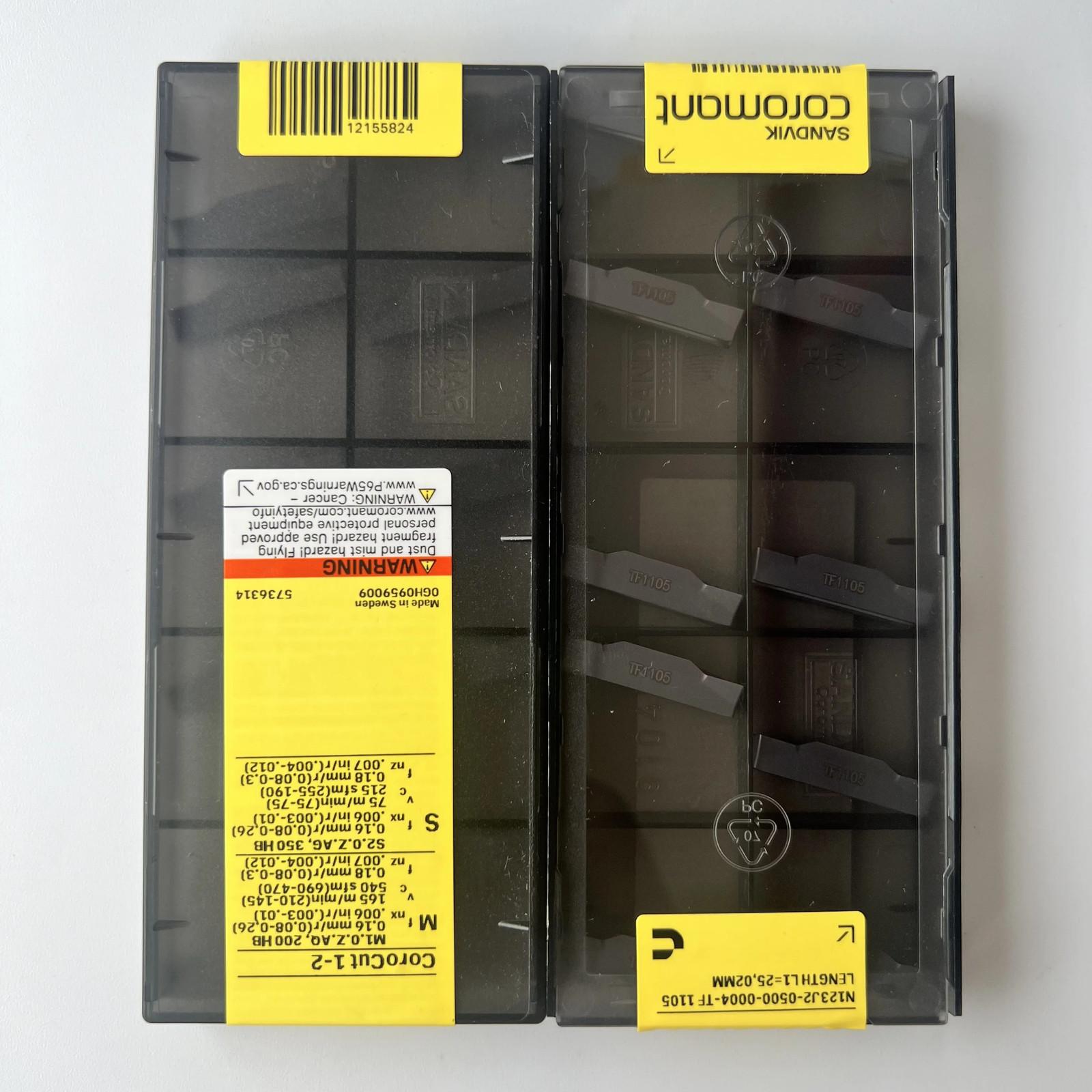 

SANDVIK / N123J2-0500-0004-TF 1105 / Industrial indexable Carbide Inserts 10 Pcs