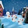 5/10Pcs Mini Snowman Figurines Cute Christmas Ornaments For Xmas Tree Decor Diy Fairy Garden Holiday Gift