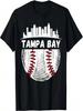 Vintage Tampa Bay Baseball Skyline Tampa Bay Baseball T-Shirt