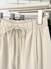 Plus Size Women's Spring Drawstring Elastic Waist Wide-Leg Casual Pants