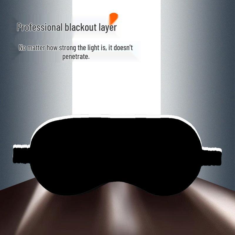 Faux Silk Light Blocking Sleep Eye Mask with Mulberry Silk Print Logo