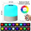 Touch LED RGB Night Light Table Lamp Rechargeable Dimming Bedside Lamp Bedroom Decoration Home Christmas Gift Children