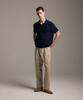 Jelolaunji [Air Conditioner Knit] Heritage Open Collar Knit Navy