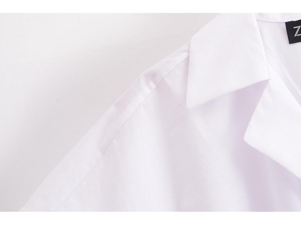 Spring 2025 Women's European & American Style Slim V-Neck Casual Shirt