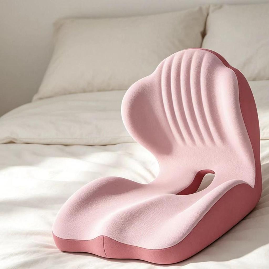 Ergonomic Memory Foam Chair with Lumbar Support for Posture Correction and Pressure Relief