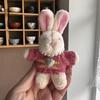 Cartoon Plush Necklace Rabbit Keychain Cute Pendant Keyring Ornament Key Holder
