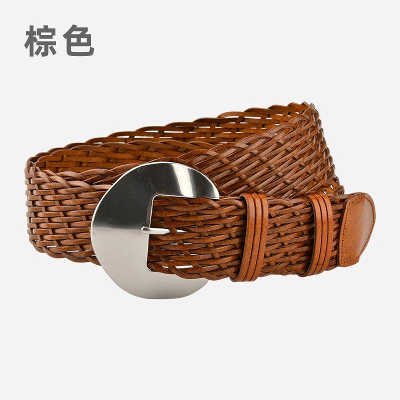 

Этнический стиль Винтаж тканый пояс для девушки Богемный декоративный пояс для юбки кожаный отрубной бумажный пояс с печатью на талии для женщин 105cm