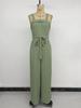 TikTok Europe 2026 Summer Strappy Waist-Cinched Sleeveless Long Jumpsuit for Women