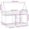 Bunk Bed with Canopy White 80x200 cm Solid Pine Wood