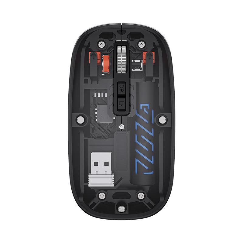 

Acrylic Transparent Dual-Mode Bluetooth Wireless Mouse – Portable, Silent Office Design
