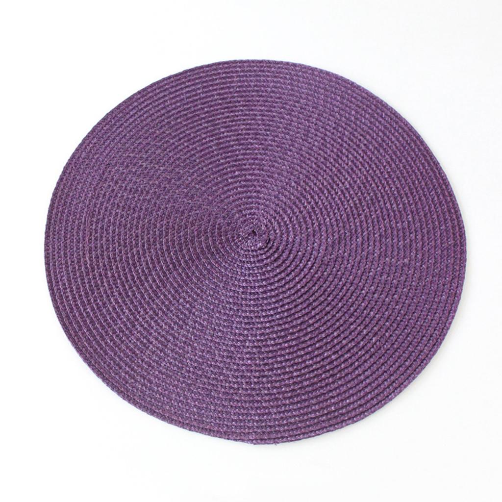 6 st Handvävda Bordstabletter Enfärgade Runda Grytunderlägg För Matsalsbordsdekoration Halkfria Kaffekoppsunderlägg Kökstillbehör