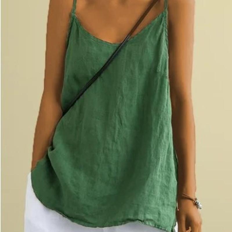 Womens Camisole Tank Tops Causal V-Neck Sleeveless Tops Summer Loose Fit Spaghetti Strap Cami Shirts