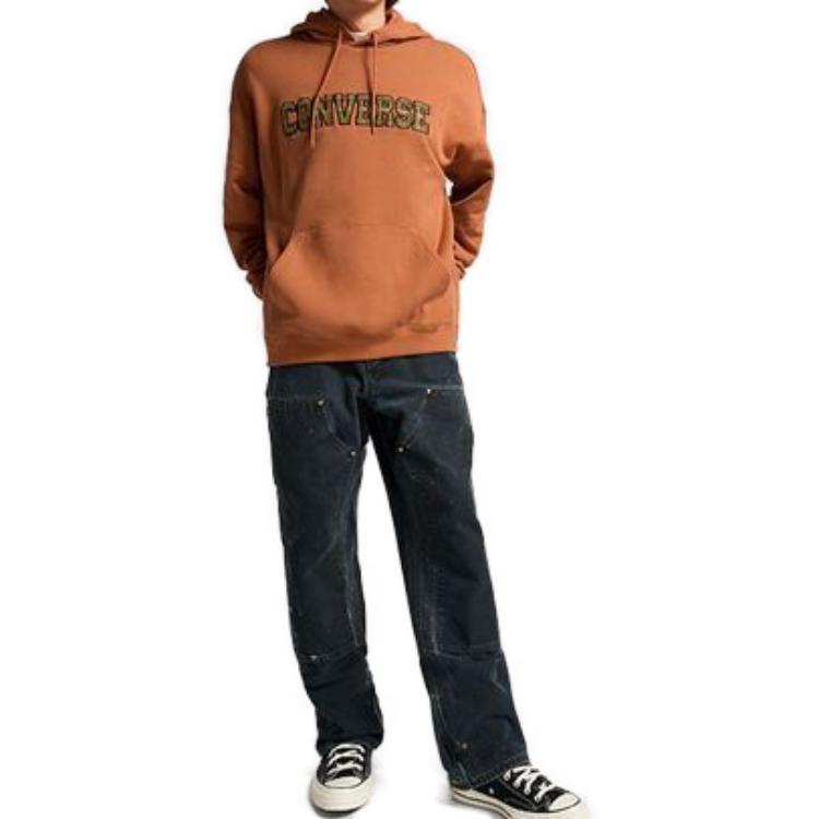 Converse All Star Logo Namesake Hoodie Asia Sizing 'Khaki' Men's 10025629-A03