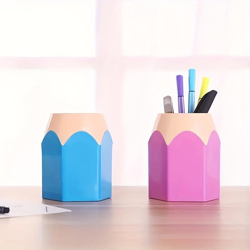 Adorable Creative Pen Holder For Student Desk Organization Unique Design Pencil Pot With Multiple Compartment Storage