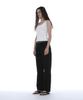 PARTIMENTO WOMEN Double Waist Chino Pants_Black