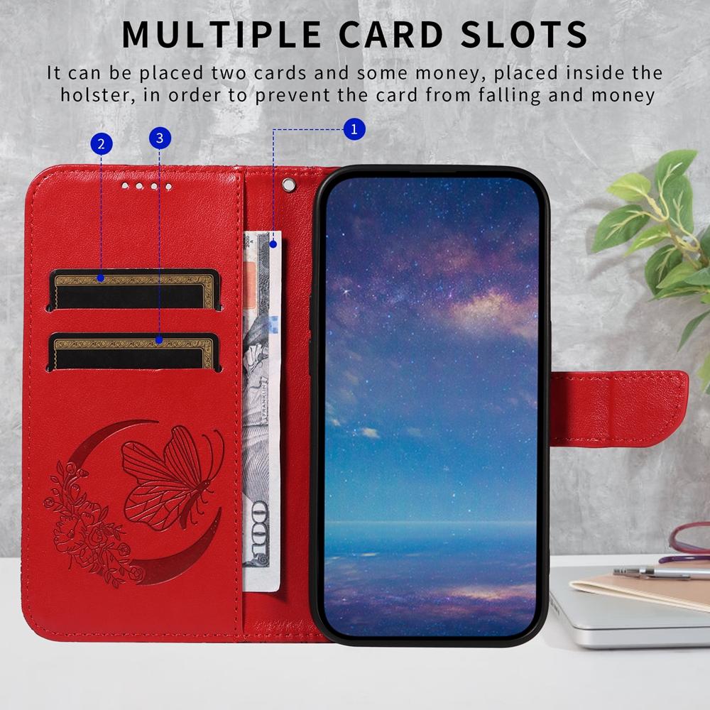 Magnetic Leather Wallet Flip Case for OPPO Realme 16 15 15T 14 14T 14X Pro Plus 5G Phone Cover WIth Stand 3D Embossed Butterfly