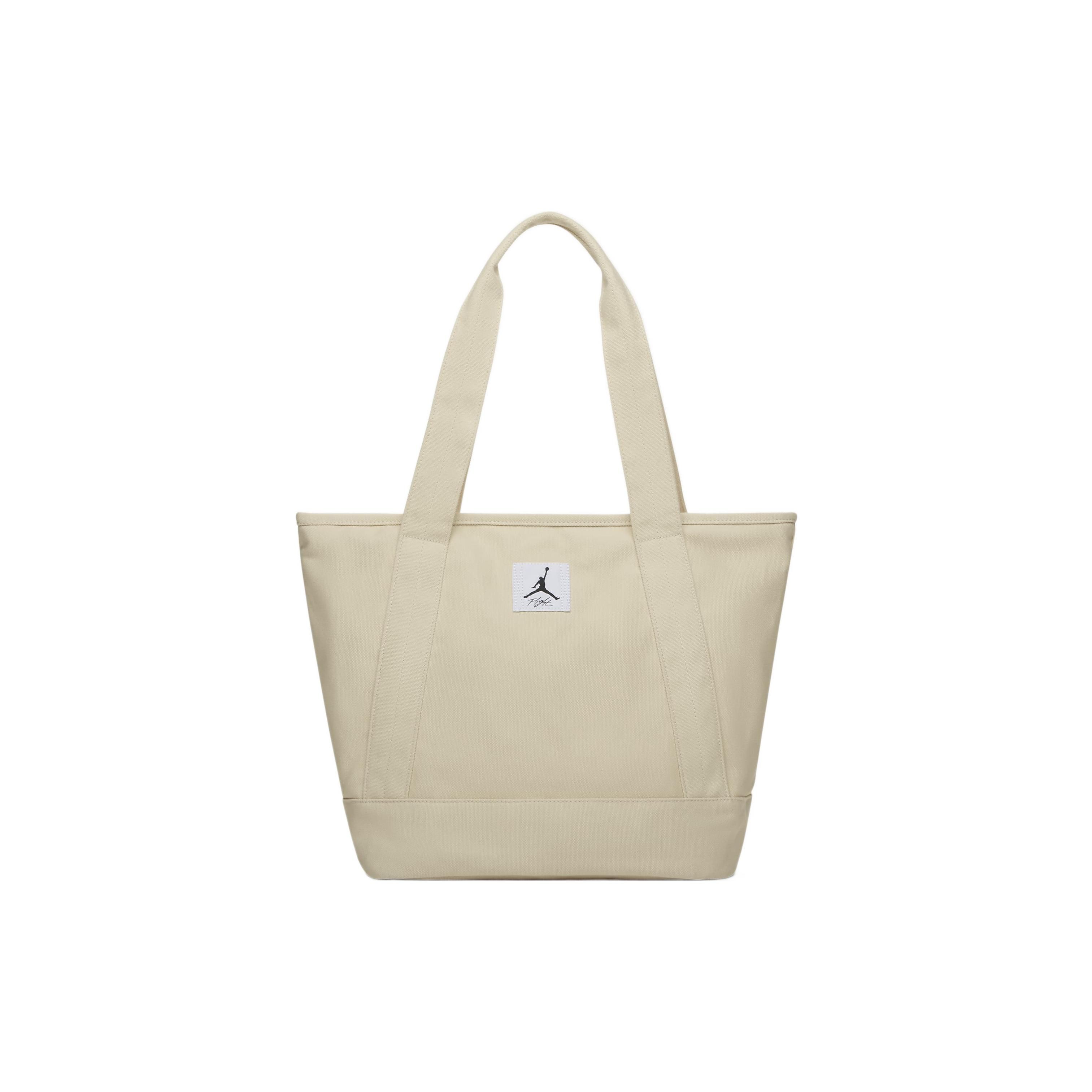 

Jordan Flight Logo Solid Color Large Capacity Zipper Tote Bag Unisex Tote Bags Off-White JD2243019GS-001 Ecru