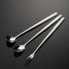 304 Stainless Steel Crack Drill Ice Spoon Fork Long Handle Stirring Spoon Elegant High Value Bar Tableware