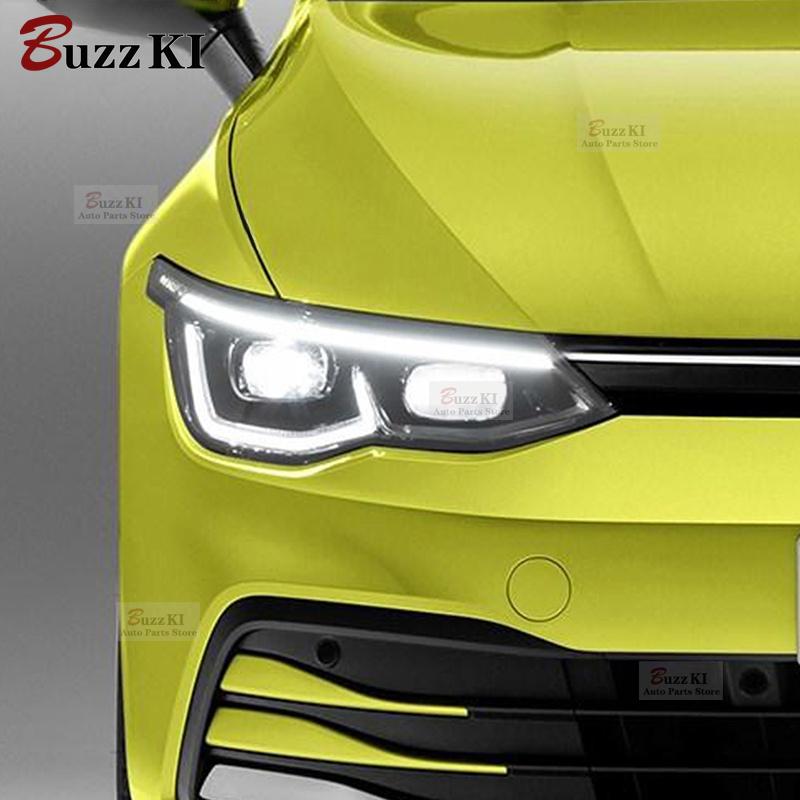 For Volkswagen VW Golf 8 MK8 2 Pcs Car Headlight Protective Film Smoked Black Tint Wrap Vinyl Transparent TPU Sticker