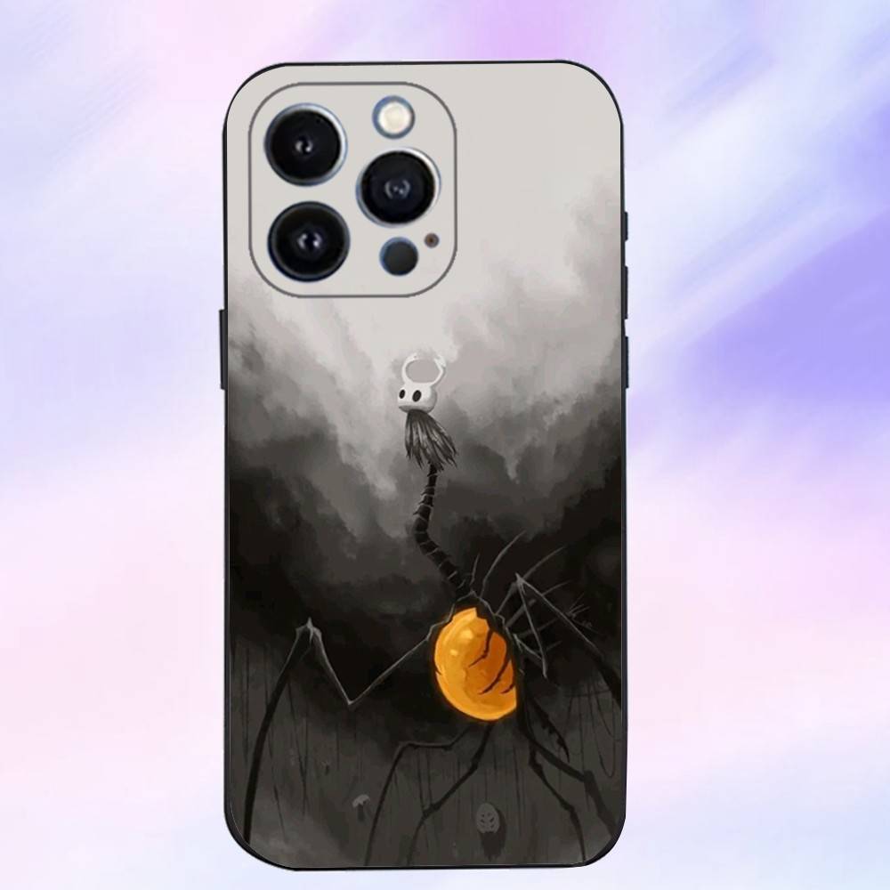 Game H-Hollow K-Knight Phone Case For iPhone 16,15,14,13,12,11 Plus,Pro Max,XS,X,XR,SE,Mini,8,7,Soft Silicone Black Cover
