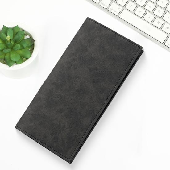 Erkek Bifold Cüzdan Çoklu Kart Yuvalı Uzun Cüzdan Kredi Kartı Tutucu Günlük veya İş Kullanımı için Kimlik Pencereli El Çantası