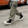 Černé a bílé vysoké skate boty se silnou podrážkou pro zvýšení výšky Pánské a dámské pár boty Boční zip Pracovní boty Jarní pokročilý pocit