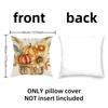 Throw Pillow Cover 18x18in with Squirrel Wreath Pattern