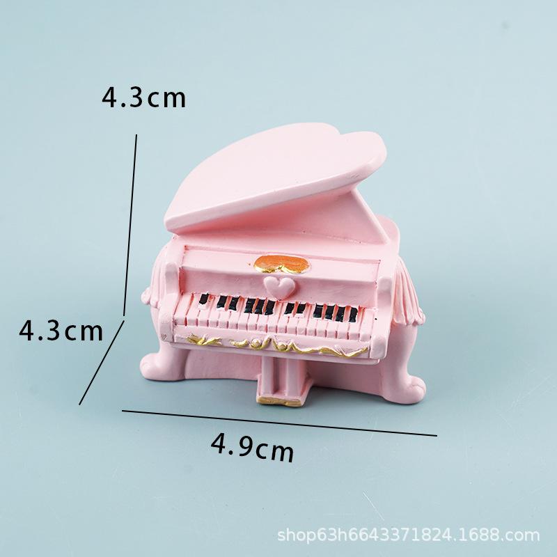 Simulation Musikinstrument Klavier Chinesische Guqin Erhu Violine Gitarre Mini Puppenhaus Mikrolandschaft Ornament Spielzeug