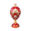 Luxus-Emaille Fabergé-Stil Eier Schmuckschatulle Legierung Schmuckaufbewahrung Dekoration