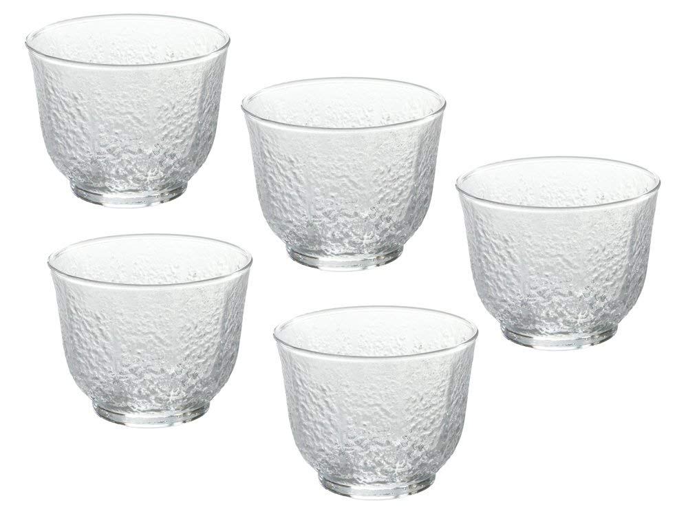 Toyo Sasaki Glass Glass 19 x 23 x 9 Set of 5 Tumbler, Clear, cm, MZ05034-5NR,