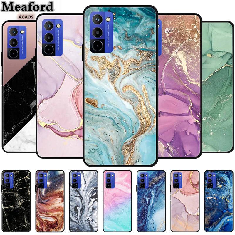 Für Wiko 10 Hülle Marmor 6,75" TPU Weiches Silikon Rückseite Handyhülle für Wiko 10 Wiko10 Coque Cartoon Antischock Stoßfest Funda