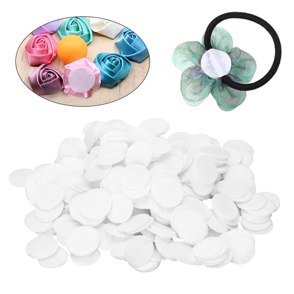 500Pcs Nonwoven Round Piece DIY Felt Crafts Cloth Flake Accessories Chip Hair Decoration 25mm