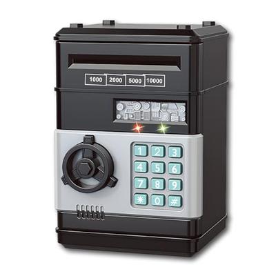 ENN LLC Piggy Bank with Dial Lock, Security Box (Black)