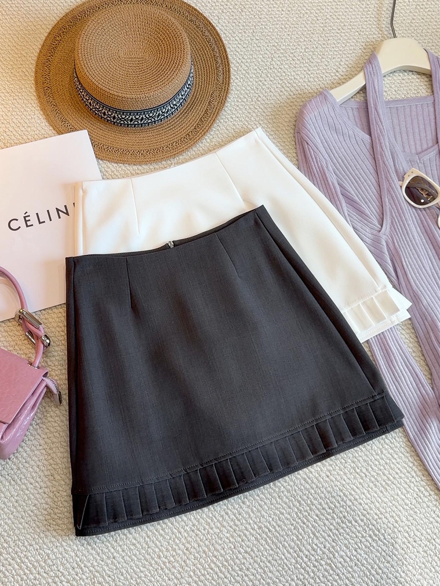 

Stylish Wood Ear Lace Hem Bodycon Skirt: Women s Spring/Summer 2026 Slimming A-line Design S сірий колір