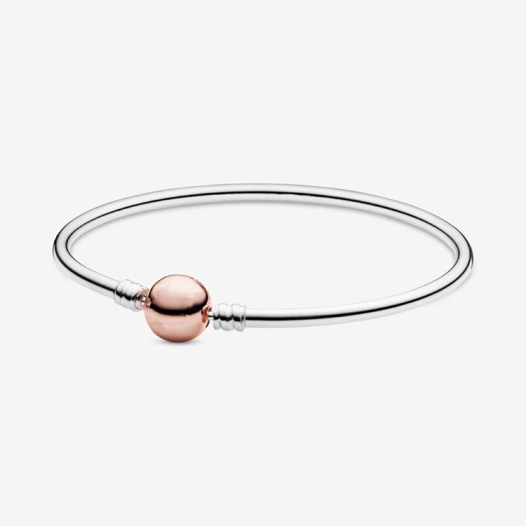 925 Silver Heart Charm Bracelet for Women Smooth Snake Bone Fine Jewelry Holiday Gift