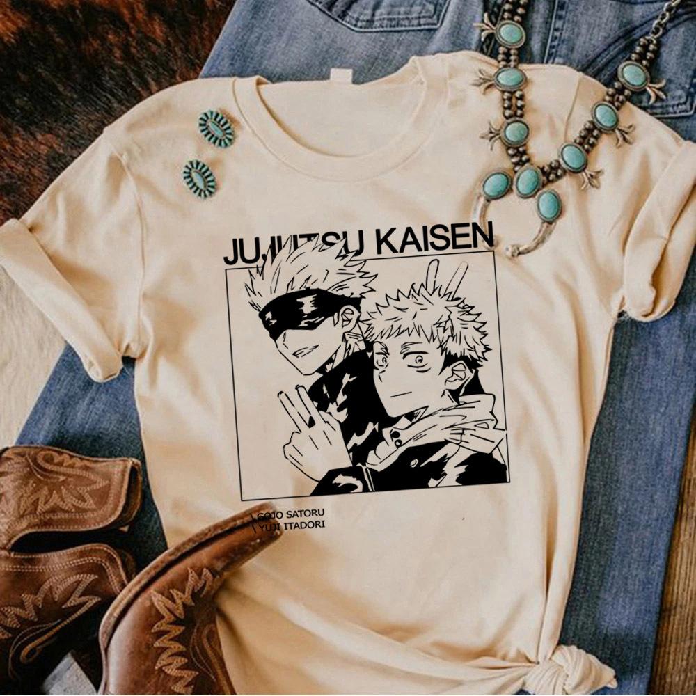 Jujutsu Kaisen shirt female korean clothes anime Grunge Gothic graphic Psychedelic Trendy korean clothes Breathable Graphic